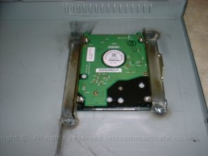 2 Custom Hard Drive Mount.jpg - The hard drive was welded to the rood of the ITX case as this was the only place that it could fit once the OPUS PSU was installed